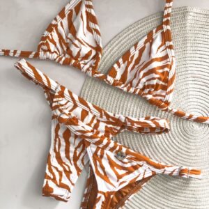Conjunto Marquinha Zebra Marrom e Offwhite
