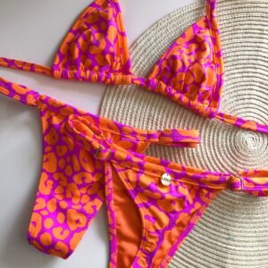Conjunto Marquinha Onça Laranja e Rosa